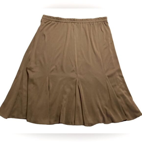 Vintage brown pleated skirt 3X - Picture 2 of 4